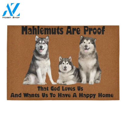 Mahlemuts Are Proof Huskies Printed Doormat Home Decor Gift For Dog Lovers
