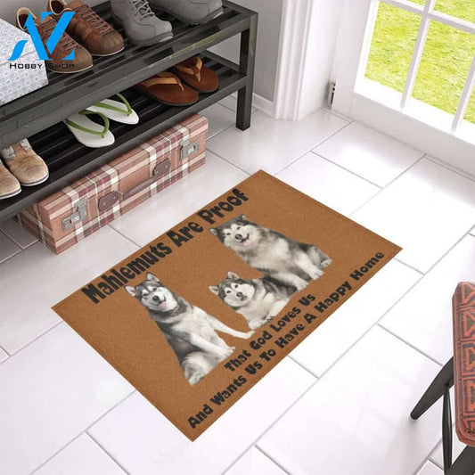 Mahlemuts Are Proof Huskies Printed Doormat Home Decor Gift For Dog Lovers