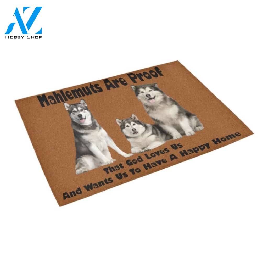 Mahlemuts Are Proof Huskies Printed Doormat Home Decor Gift For Dog Lovers