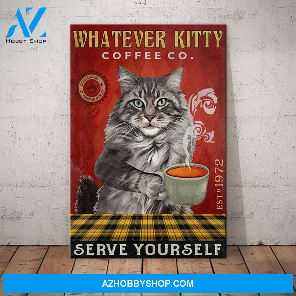 Maine Cat Coffee Company Canvas Wall Art, Wall Decor Visual Art