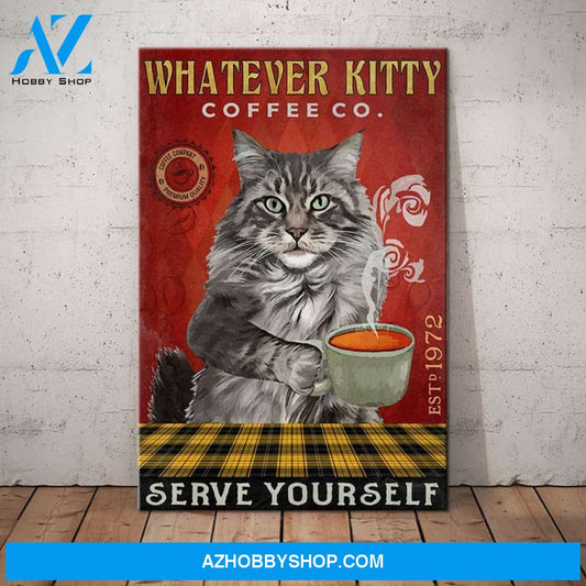 Maine Cat Coffee Company Canvas Wall Art, Wall Decor Visual Art
