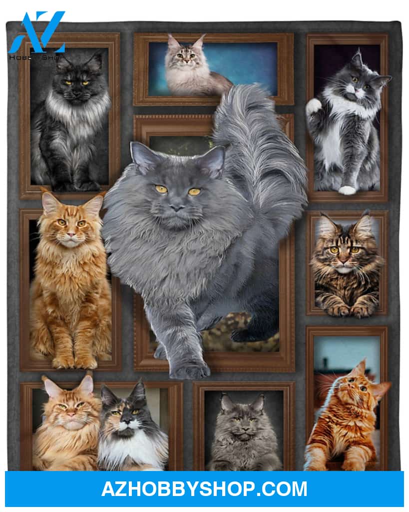 Maine Coon Cat Fleece Blanket Gift For Cat Lover Maine Coon Cat Lover Birthday Gift Home Decor Bedding Couch Sofa Soft And Comfy Cozy