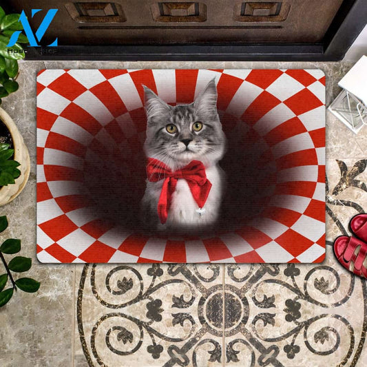 Maine Coon Christmas - Cat Doormat | Welcome Mat | House Warming Gift | Christmas Gift Decor