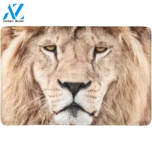 Majestic Lion Animal Doormat Indoor and Outdoor Mat Entrance Rug Sweet Home Decor Housewarming Gift Gift for Lion Lovers Wildlife Animals Lovers