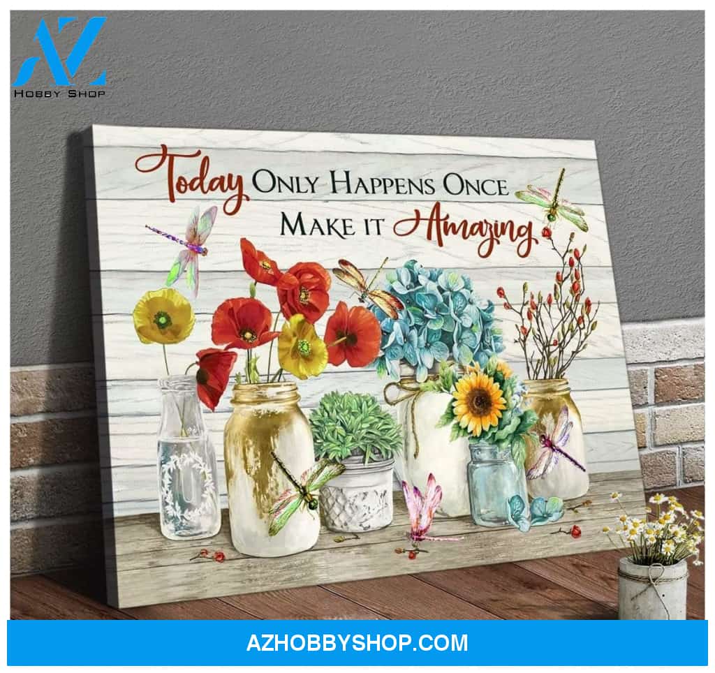 Make It Amazing Dragonfly Wall Art Canvas