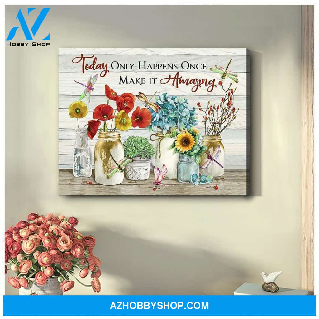 Make It Amazing Dragonfly Wall Art Canvas