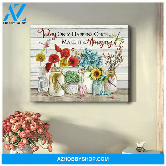 Make It Amazing Dragonfly Wall Art Canvas