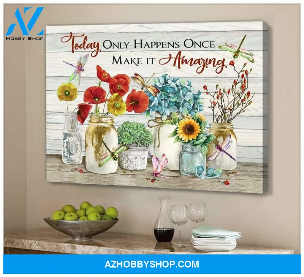 Make It Amazing Dragonfly Wall Art Canvas