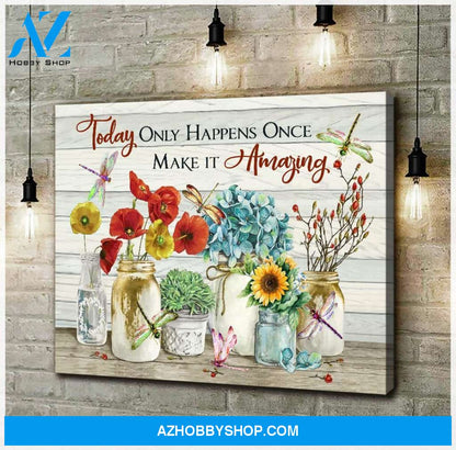 Make It Amazing Dragonfly Wall Art Canvas