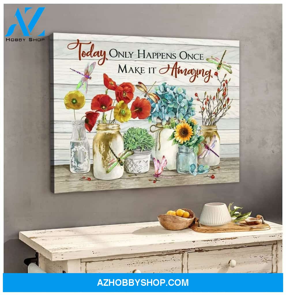 Make It Amazing Dragonfly Wall Art Canvas