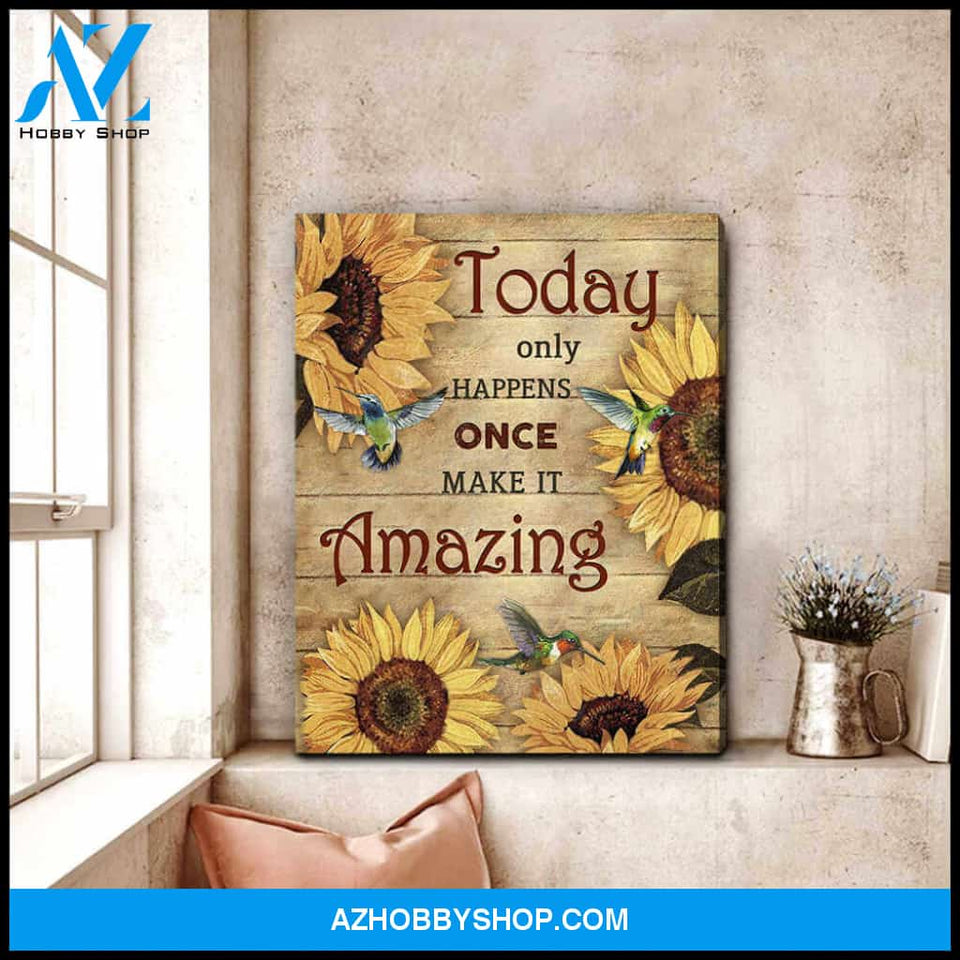 Make it Amazing Hummingbird Canvas Wall Art Decor