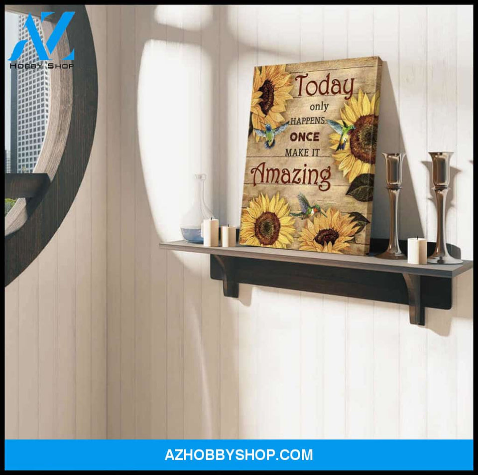 Make it Amazing Hummingbird Canvas Wall Art Decor