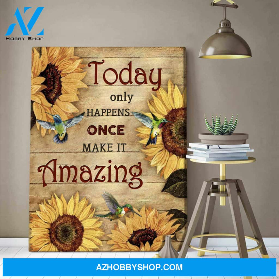 Make it Amazing Hummingbird Canvas Wall Art Decor
