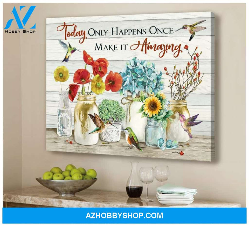 Make It Amazing Hummingbird Wall Art Canvas