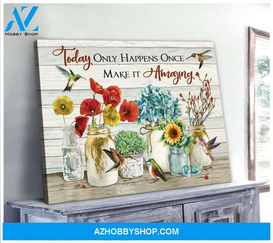 Make It Amazing Hummingbird Wall Art Canvas
