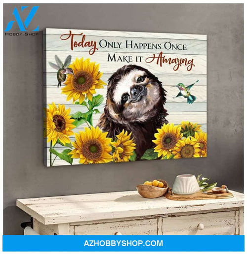 Make It Amazing Sloth Wall Art Canvas
