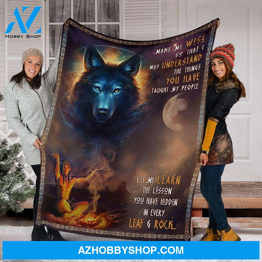 Make Me Wise Fleece Blanket