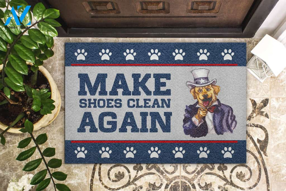 Make Shoes Clean Again Dog Doormat | WELCOME MAT | HOUSE WARMING GIFT