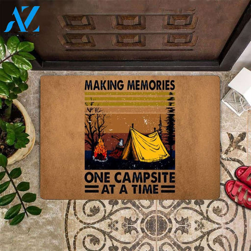Making Memories Camping Easy Clean Welcome DoorMat | Felt And Rubber | DO2847