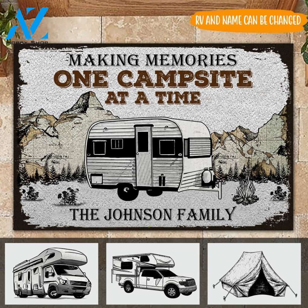 Making Memories - Camping Personalized Car Doormat Gift For Camping Lovers Home Decor Warm House Gift Welcome Mat