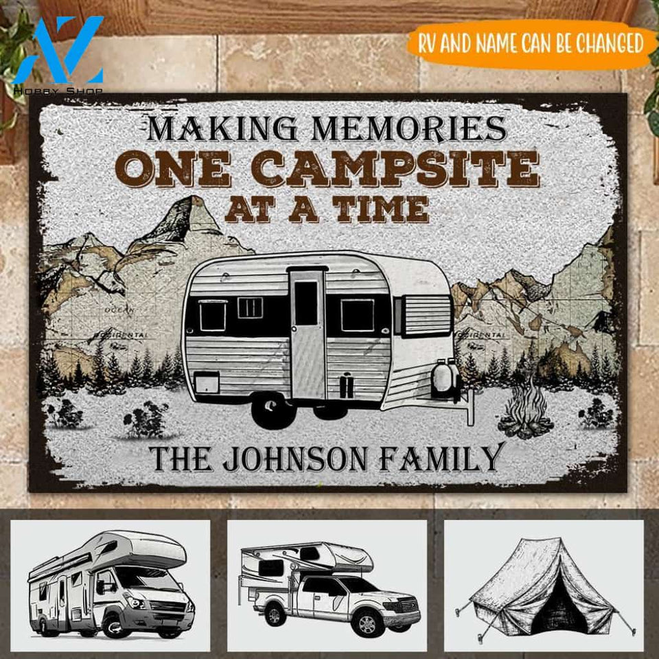 Making Memories - Camping Personalized Car Doormat Gift For Camping Lovers Home Decor Warm House Gift Welcome Mat