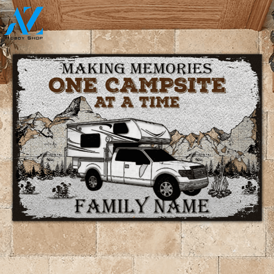 Making Memories - Camping Personalized Car Doormat Gift For Camping Lovers Home Decor Warm House Gift Welcome Mat