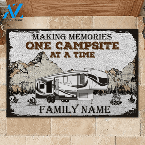 Making Memories - Camping Personalized Car Doormat Gift For Camping Lovers Home Decor Warm House Gift Welcome Mat
