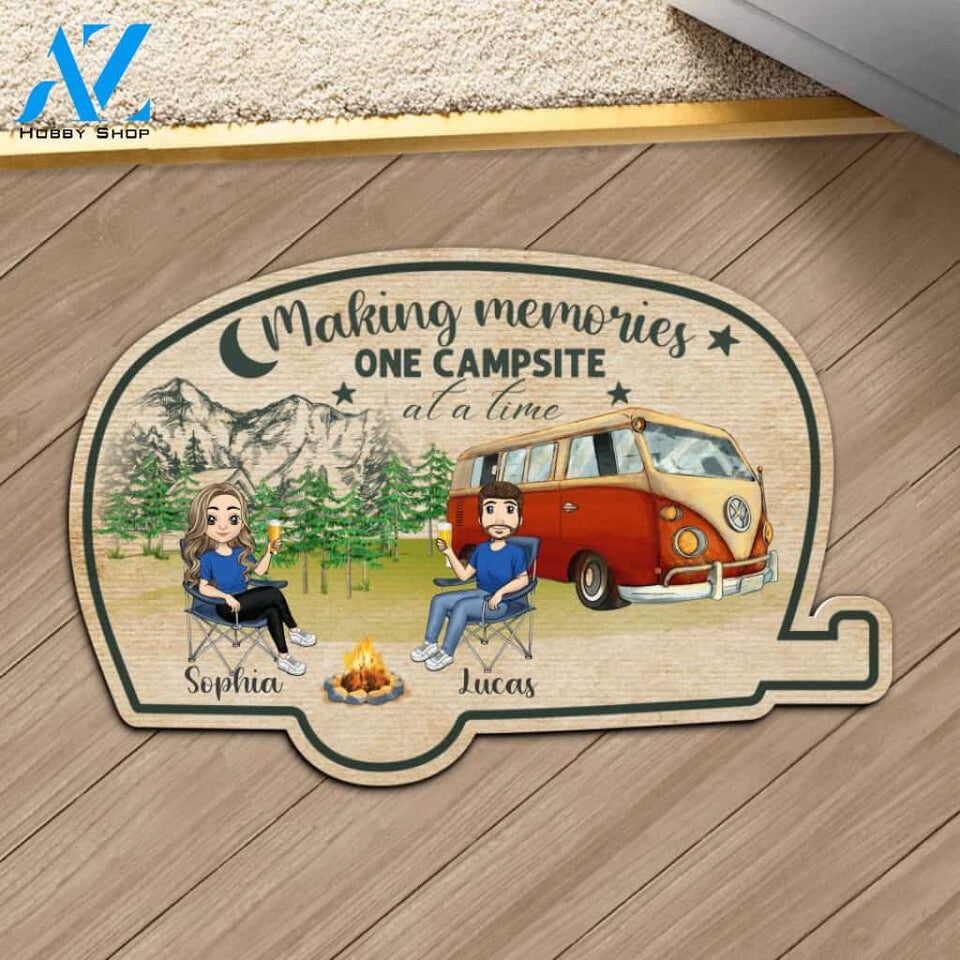 Making Memories One Camping At A Time - Personalized Door Mat Custom Shape