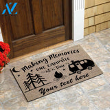 Making memories one campsite at a time custom text doormat personalized gift