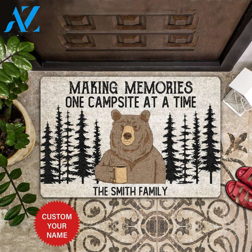 Making Memories One Campsite At A Time Personalized All Over Printing Doormat | Welcome Mat | House Warming Gift