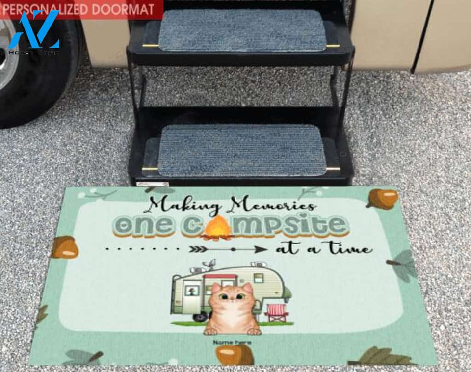 Making Memories One Campsite At A Time Personalized Cat Doormat
