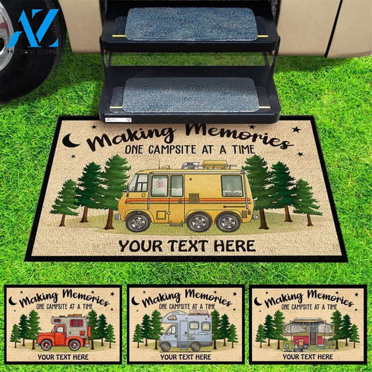 Making Memories One Campsite At A Time - Personalized Doormat 