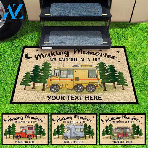 Making Memories One Campsite At A Time - Personalized Doormat 