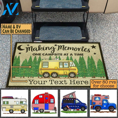Making Memories One Campsite At A Time - Personalized Doormat