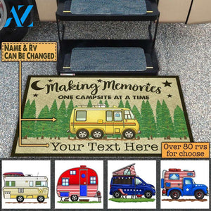 Making Memories One Campsite At A Time - Personalized Doormat