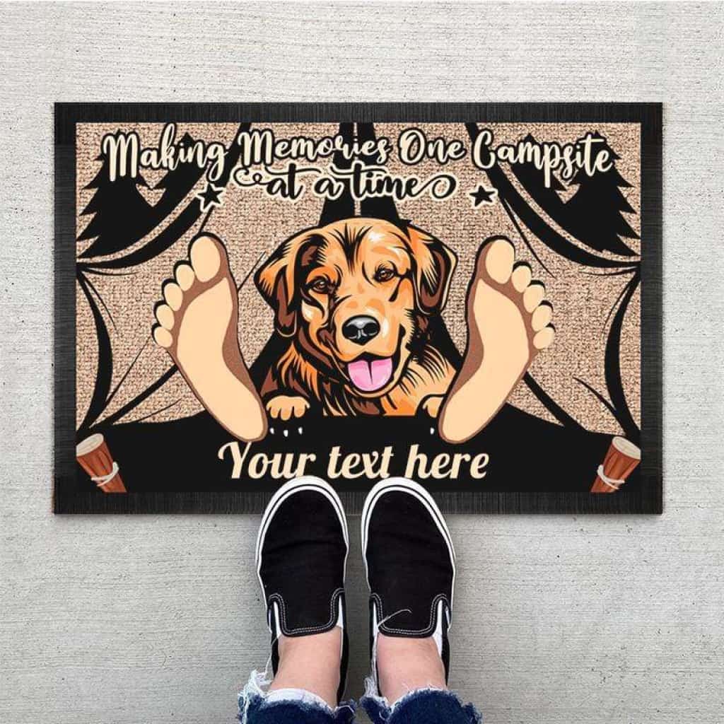 Making Memories One Campsite Doormat, Dog Lover Gift, Camping Gift