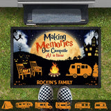Making Memories One Campsite Halloween Doormat, Camping Gift, RV Camping Gift, Outdoor Doormat