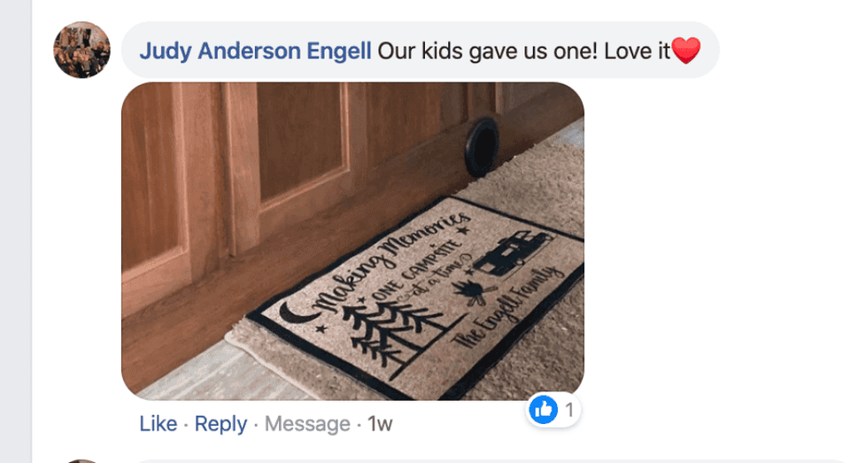 Making Memories One Campsite Outdoor Doormat For Camper, RV Camping Gift