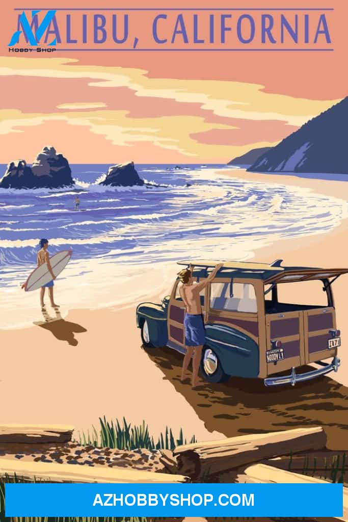 Malibu California Woodies On The Beach