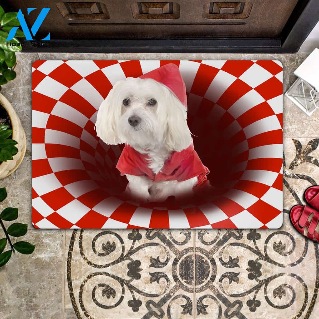 Maltese Christmas - Dog Doormat | Welcome Mat | House Warming Gift | Christmas Gift Decor