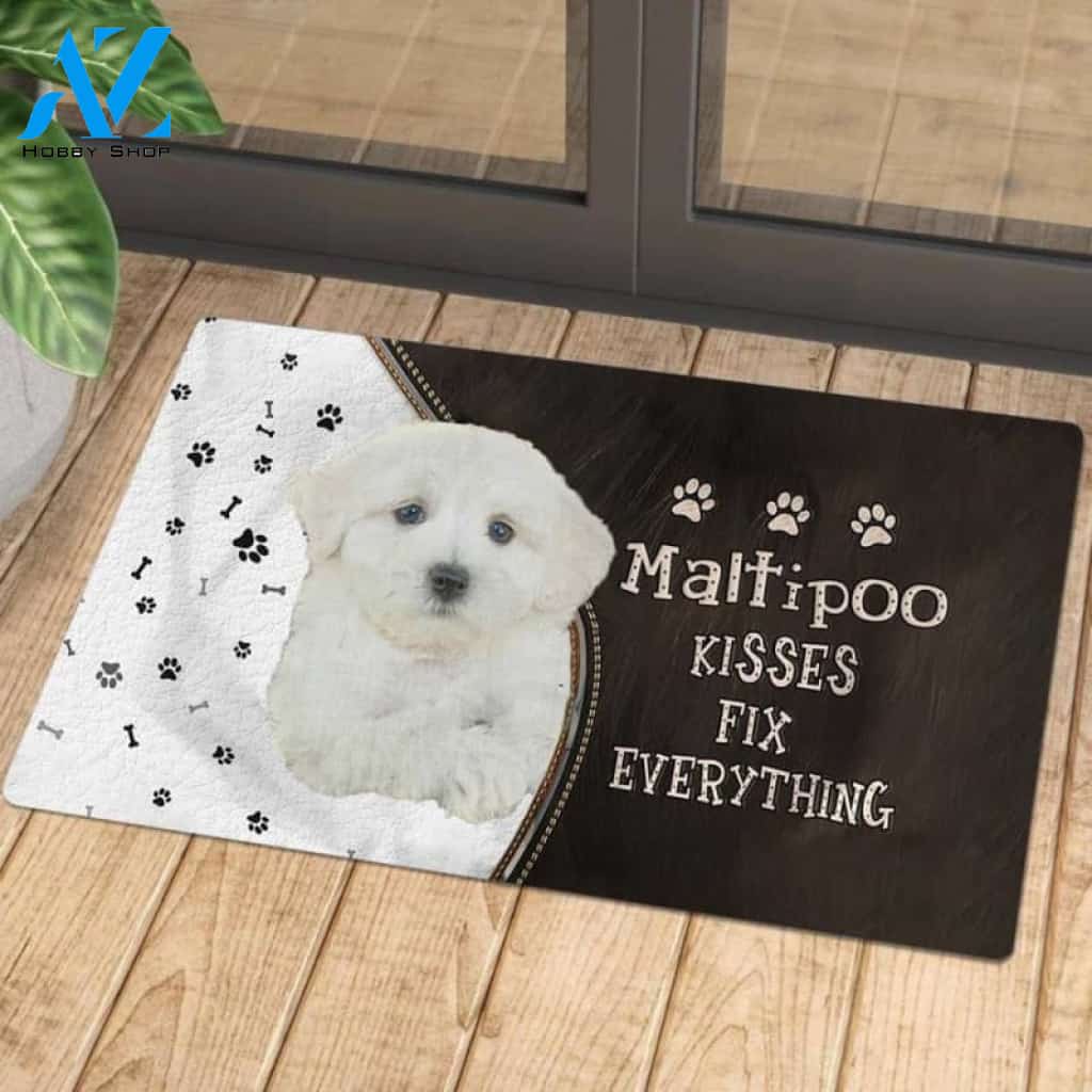 Maltipoo Kisses Fix Everything Doormat