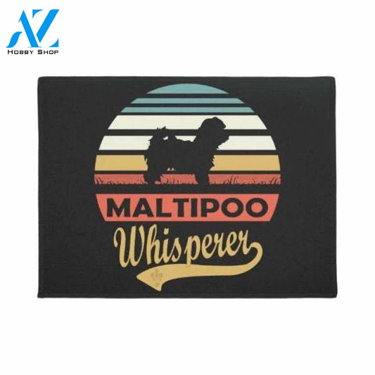 Maltipoo Poodle Dog Waterpark California Doormat Personalized Doormat Rug Housewarming Gift Family Welcome Mat Custom Funny Birthday New