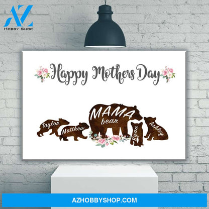Mama Bear Names Premium Canvas