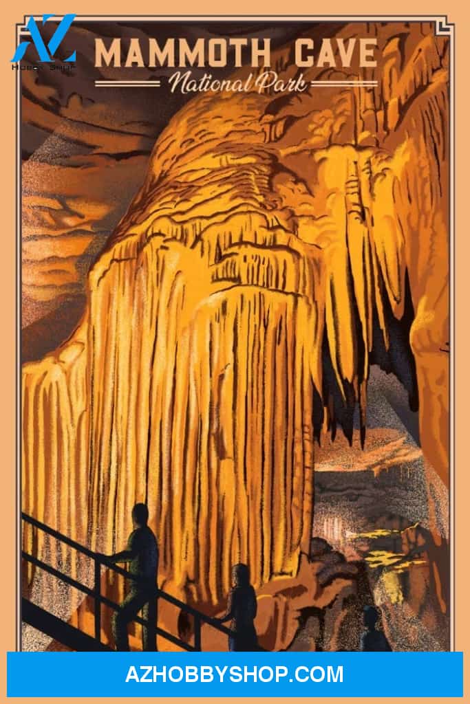 Mammoth Cave National Park Kentucky Lithograph