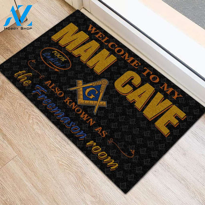 Man Cave Freemason Room Doormat | Welcome Mat | House Warming Gift