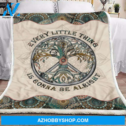 Mandala Blanket, Mandala Tree Of Life Every Little Thing Is Gonna Be Alright