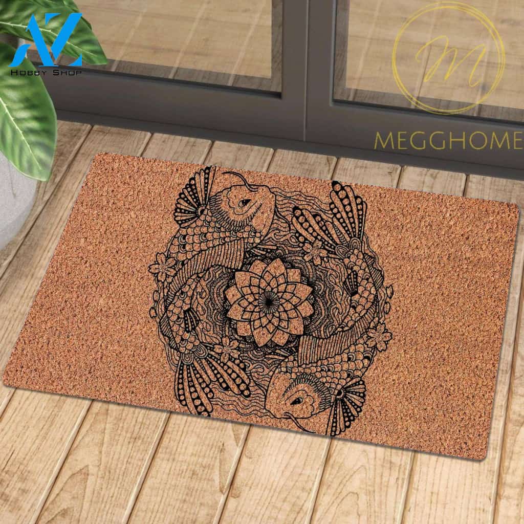 Mandala Fish Doormat 6 | Welcome Mat | House Warming Gift