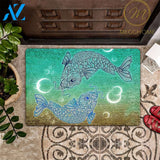 Mandala Fish Doormat 7 | Welcome Mat | House Warming Gift