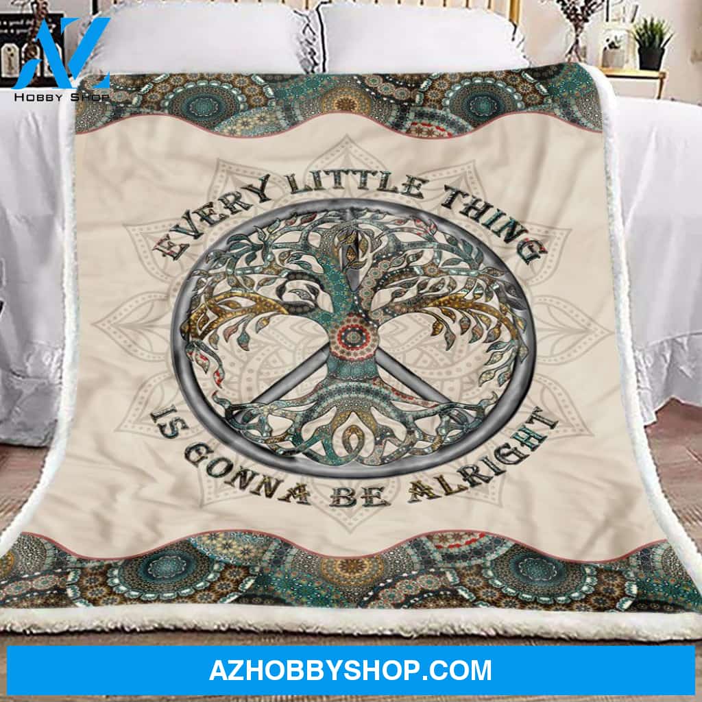 Mandala Tree Of Life Fleece Blanket