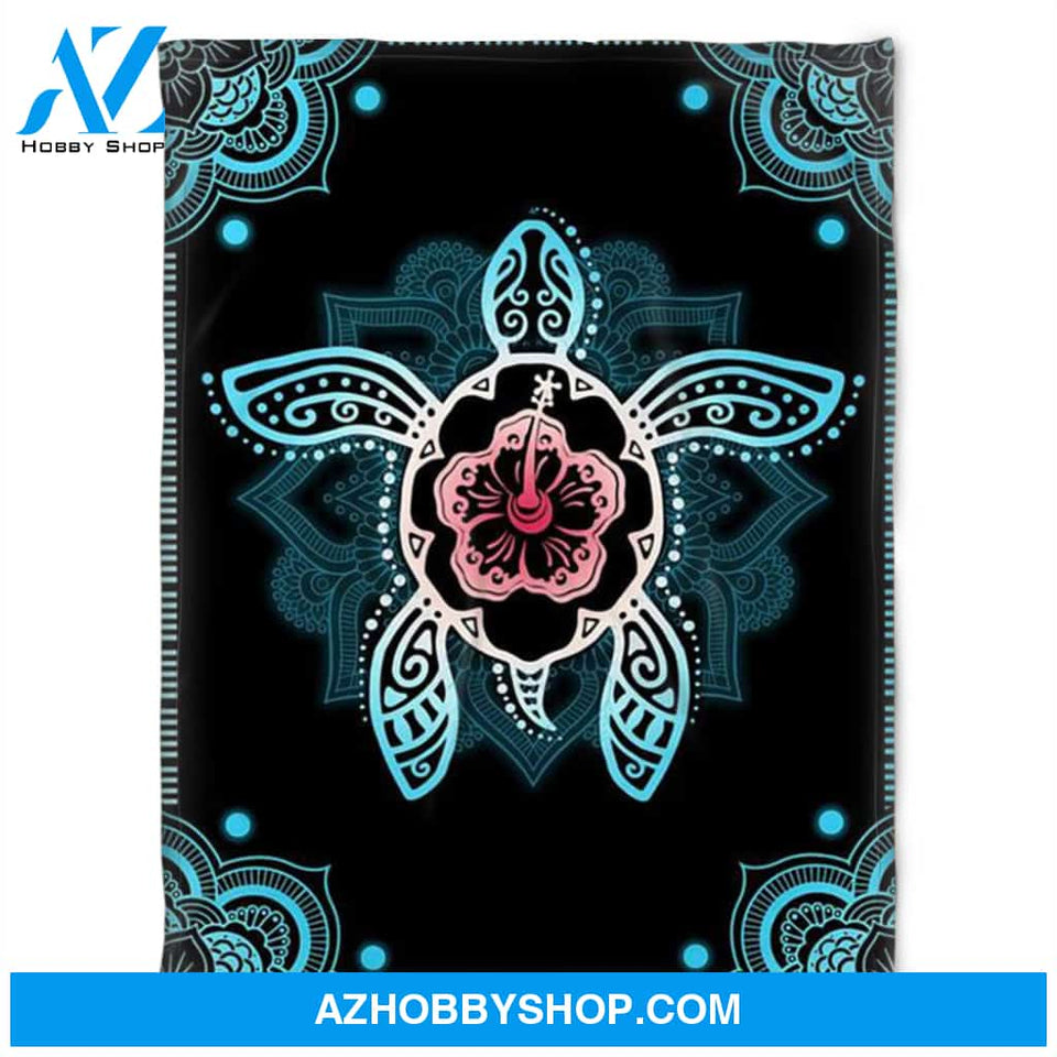 Mandala Turtle Blanket, Soft Blanket, Fleece Blanket.Gift For Friend Family Home Decor Bedding Couch Sofa Soft and Comfy Cozy
